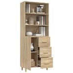 vidaXL Buffet haut Chêne sonoma Bois d'ingénierie