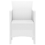 vidaXL Chaises de jardin 2 Pièces en poly rotin blanc