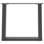 vidaXL Pieds de table basse en U  2 pièces  anthracite  50 x (42-43) cm  acier