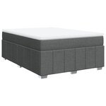vidaXL Sommier à lattes de lit avec matelas Gris foncé 140x200cm Tissu