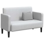 vidaXL Coussin de Dos Gris nuage 45 x 20 x 35 cm tissu