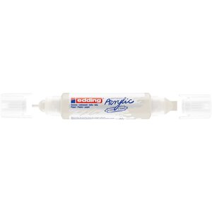 Marqueur acryl 3d dble pointe 5400 blanc trafic 2-3 mm  5-10 mm x 5 EDDING