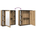 vidaXL Armoire à miroir salle de bain chêne artisanal bois ingénierie