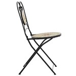vidaXL Chaises de bistro pliables lot de 2 terre cuite blanc céramique