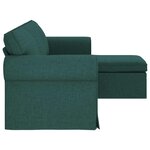 vidaXL Canapé Vert foncé 215 x 138 x 80 cm tissu