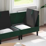vidaXL Ensemble de meubles pour le salon 3 Pièces Vert foncé Velours