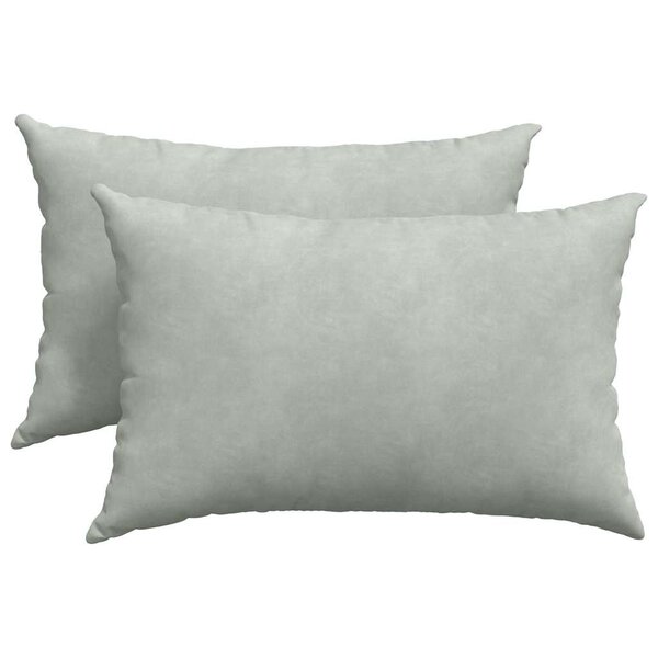vidaXL Coussins de canapé 2 Pièces Gris clair 60 x 40 cm