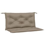 vidaXL Coussins de banc jardin lot de 2 taupe 100x50x7 cm tissu Oxford