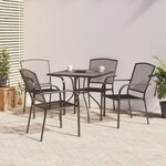 vidaXL Ensemble à manger de jardin 5 Pièces anthracite acier