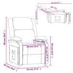 vidaXL Fauteuil inclinable rouge bordeaux velours