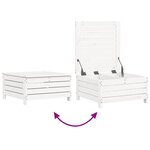 vidaXL Salon de jardin 3 Pièces blanc bois de pin massif
