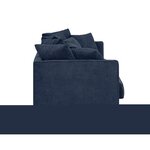 Canapé droit fixe 4 places - Tissu bleu - Classique - L 212 x P 93 cm - CONSTANCE