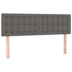 vidaXL Tête de lit à LED Gris 144x5x78/88 cm Similicuir