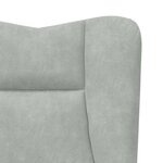 vidaXL Fauteuil relaxant Gris clair 63 x 67 x 94 cm Velours