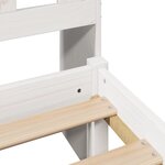 vidaXL Lit bibliothèque sans matelas blanc 135x190 cm bois pin massif
