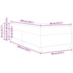 vidaXL Cadre de lit avec matelas Noir 80 x 200 cm tissu