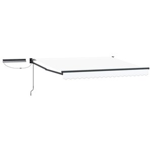 vidaXL Auvent rétractable électrique Blanc et anthracite 3 5 x 2 5 m