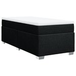 vidaXL Sommier à lattes de lit et matelas Noir 80x200 cm Tissu