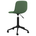 vidaXL Chaises pivotantes à manger lot de 4 vert foncé velours