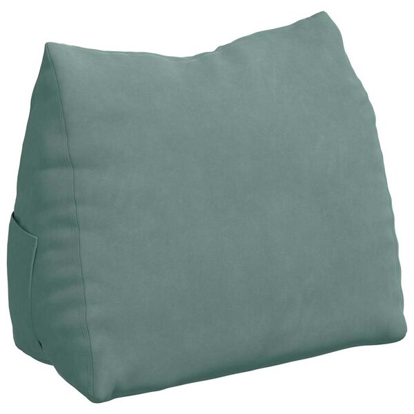 vidaXL Coussin de Dos Vert Mer 60 x 20 x 50 cm Tissu en velours côtelé