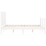 vidaXL Cadre de lit sans matelas blanc 140x190 cm bois massif