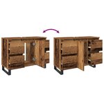 vidaXL Armoire de salle de bain vieux bois 80x33x60 cm bois ingénierie