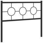 vidaXL Tête de lit de remplacement métal noir 107 cm