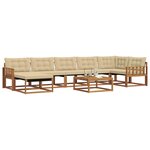 vidaXL Ensemble de canapés d'extérieur 22 Pièces Naturel et Beige