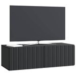 vidaXL Meuble TV mural 98 x 41 x 30 cm Noir Bois d'ingénierie