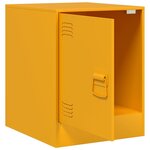 vidaXL Tables de chevet 2 Pièces jaune moutarde 34 5x39x44 cm acier