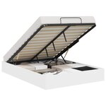 vidaXL Cadre de lit ottoman avec stockage Blanc 193 x 120 x 25 cm