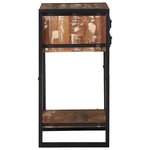 vidaXL Table d'appoint Multicolore 40 x 40 x 80 cm Bois Recyclé Solide