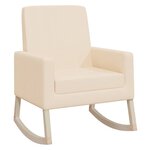 vidaXL Chaise à bascule Crème Tissu