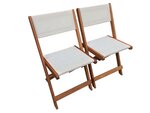 Salon de jardin repas "Séoul" - 1 Table + 6 chaises - Maple - Beige