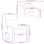 vidaXL Fauteuil de massage inclinable Crème Tissu