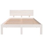 vidaXL Cadre de lit sans matelas blanc bois de pin massif 120x200 cm
