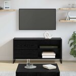 vidaXL Meuble TV Chêne noir 100 x 36 x 49 5 cm Bois d'ingénierie