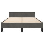 vidaXL Cadre de lit sans matelas gris foncé 120x200 cm velours