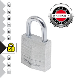 9130EURDCC Cadenas à Clé en Aluminium Massif Gris 3 x 5 2 x 1 6 cm