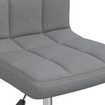 vidaXL Chaise pivotante de salle à manger Gris clair Tissu