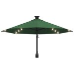 vidaXL Parasol mural de jardin avec LED 300 cm vert