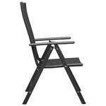 vidaXL Chaises de jardin lot de 4 Résine tressée Noir
