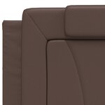 vidaXL Lit avec matelas marron 200x200 cm similicuir