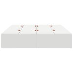 Cadre de lit de rangement vidaXL Blanc 135x190 cm