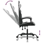 vidaXL Chaise de jeu Noir et blanc Similicuir