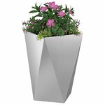 vidaXL Jardinière Argent 50 x 50 x 75 cm Acier galvanisé