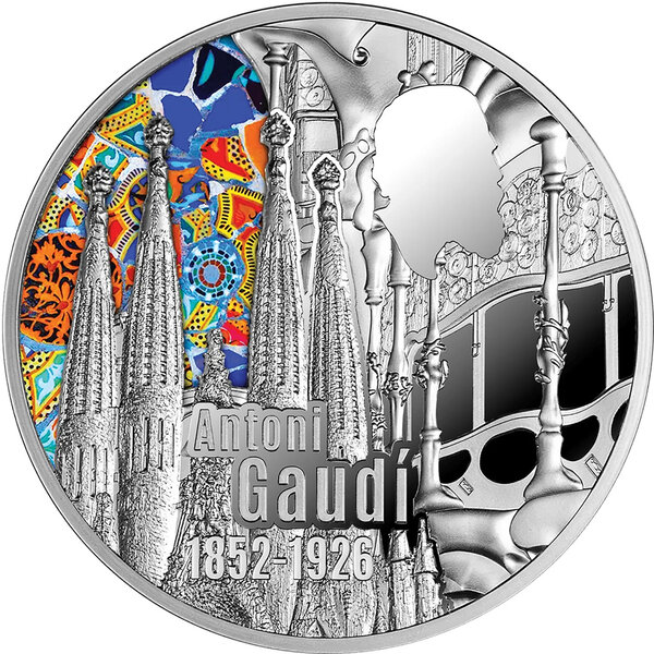 Monnaie ANTONI GAUDÍ 100 Anniversaire 1 Oz Argent 5€ Euro Malta 2026