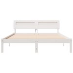 vidaXL Cadre de lit Blanc 140 x 200 cm Bois massif en pin
