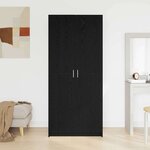 vidaXL Armoire Chêne noir 80 x 50 5 x 180 cm Bois d'ingénierie