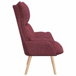 vidaXL fauteuil Bordeaux 69 x 74 x 93 cm Tissu Sherpa
